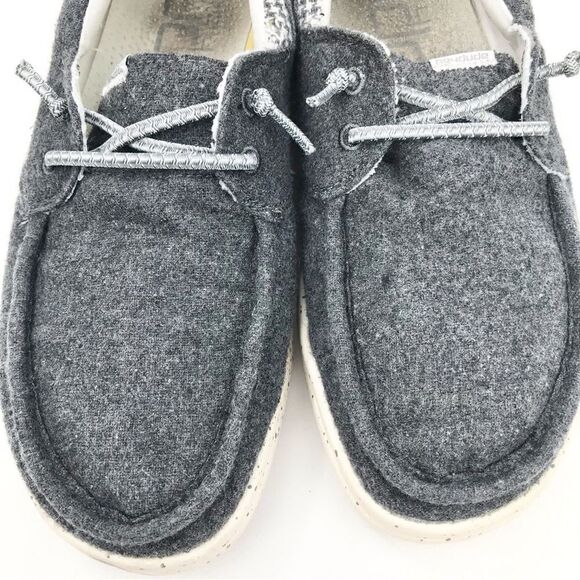 Hey Dude Welsh Grey Houndstooth Slip On Casual Shoes - Picture 6 of 11